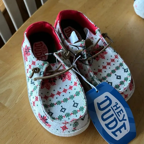 ❄️ Hey Dude | Toddler Wendy - Ugly Christmas Sweater Shoes | Size: 9 &amp; 10 T…