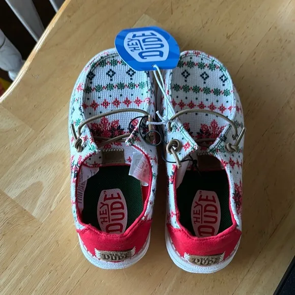 ❄️ Hey Dude | Toddler Wendy - Ugly Christmas Sweater Shoes | Size: 9 &amp; 10 T…