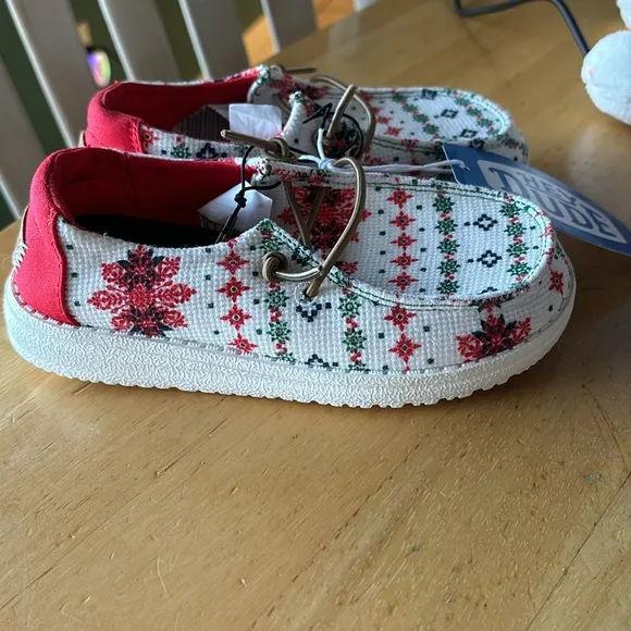 ❄️ Hey Dude | Toddler Wendy - Ugly Christmas Sweater Shoes | Size: 9 &amp; 10 T…