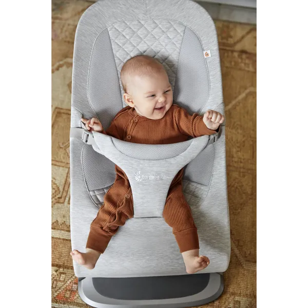 [1 Yr Local Warranty] Ergobaby Evolve 3 In1 Bouncer - Light Grey