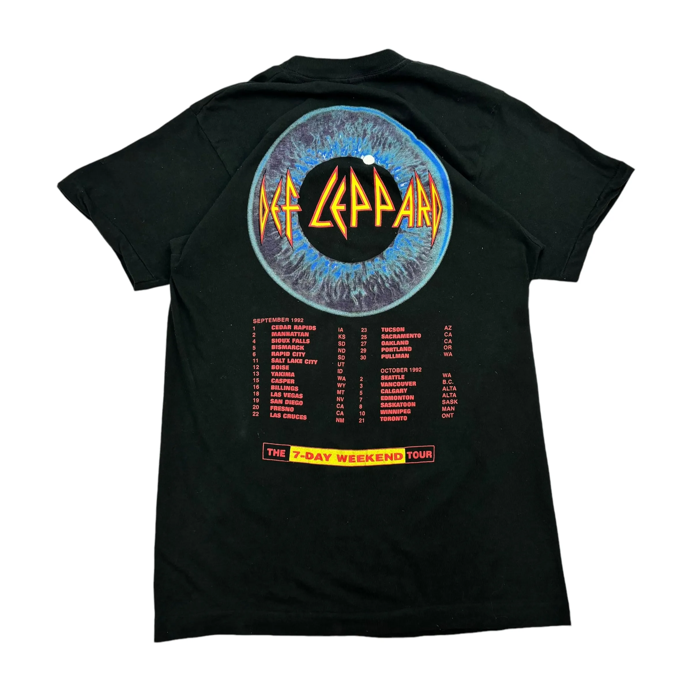 1992 Def Leppard The 7-Day Weekend Tour Tee