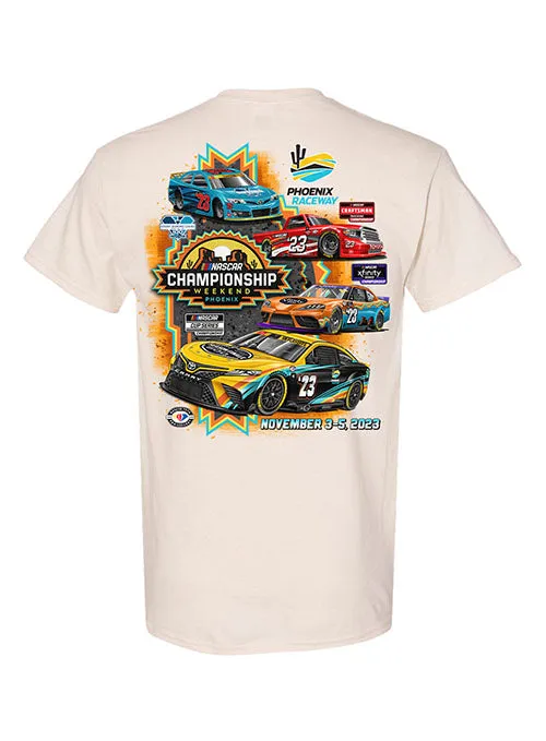 2023 Phoenix Championship Weekend Quad Header T-Shirt