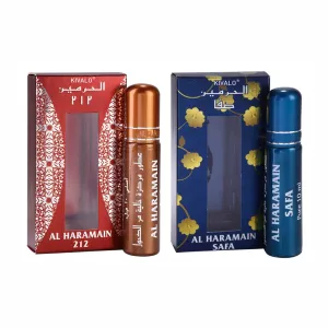 Al Haramain 212 & Safa Roll On Attar Pack of 2 x 10ml