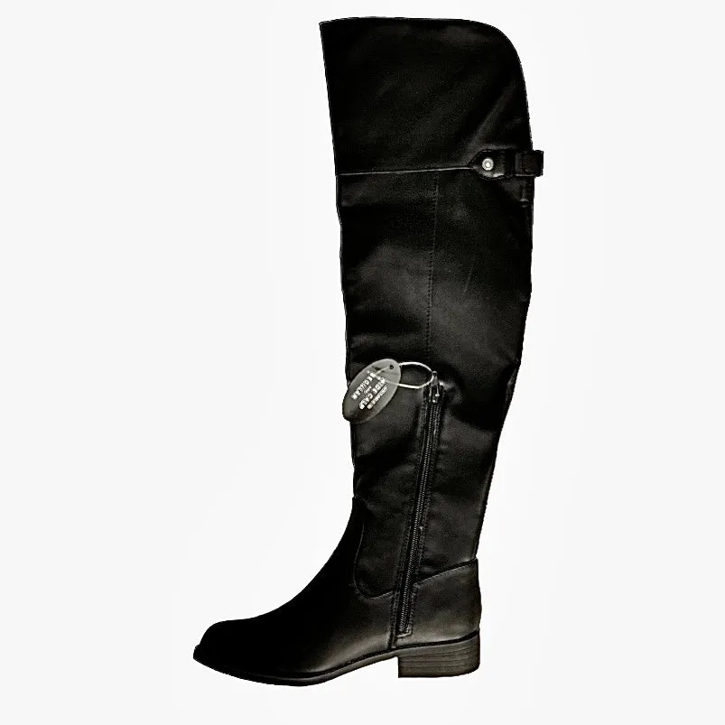 ALLICCE Women's Low Heel Over Knee Boots
