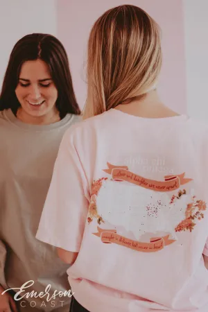 Alpha Chi Omega Pink Floral Mom's Day Tshirt