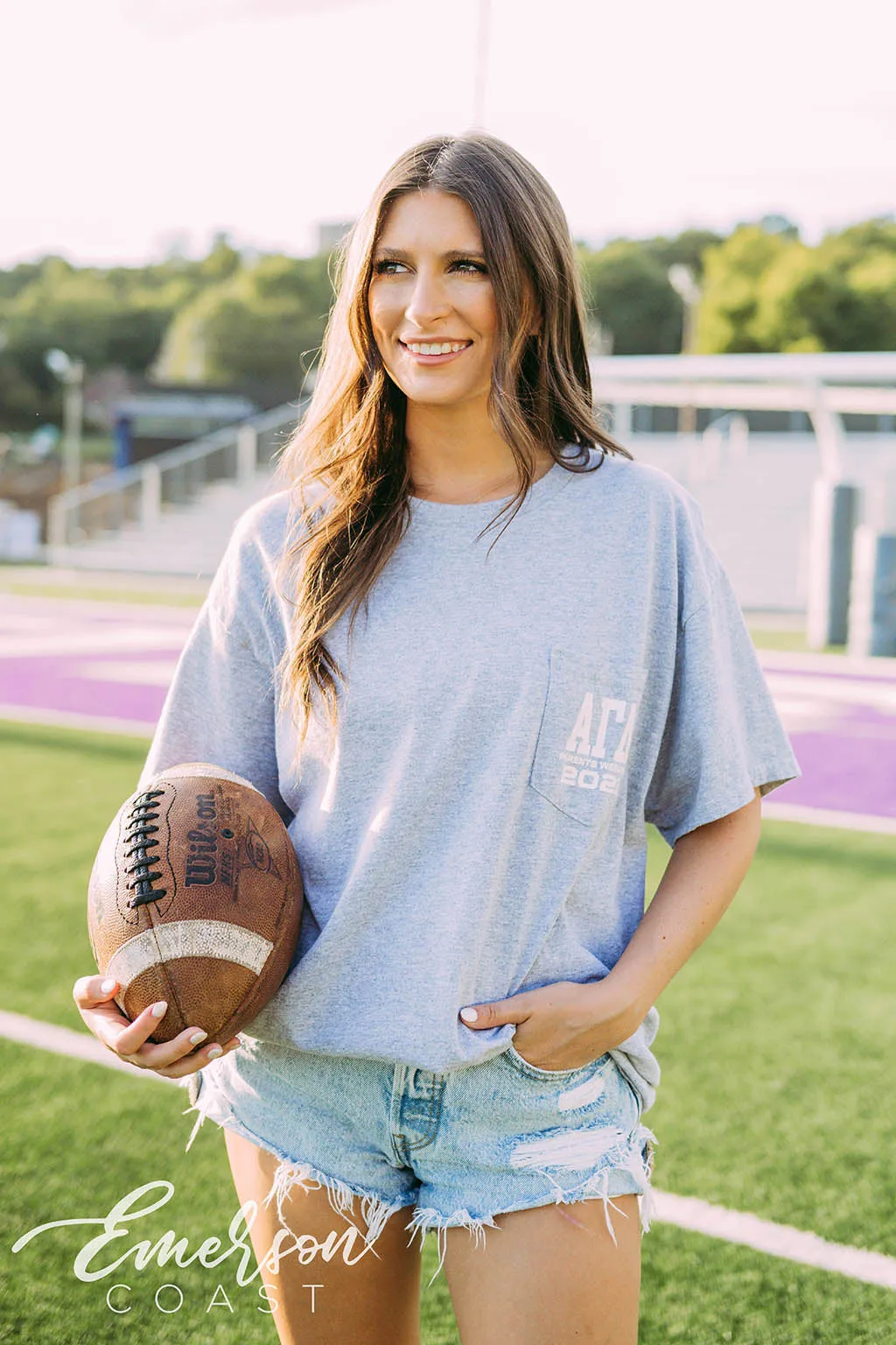 Alpha Gamma Delta Parents Weekend Football Tee
