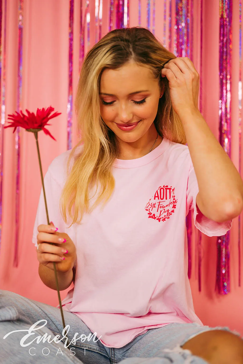 Alpha Omicron Pi Floral Founders Day Tee