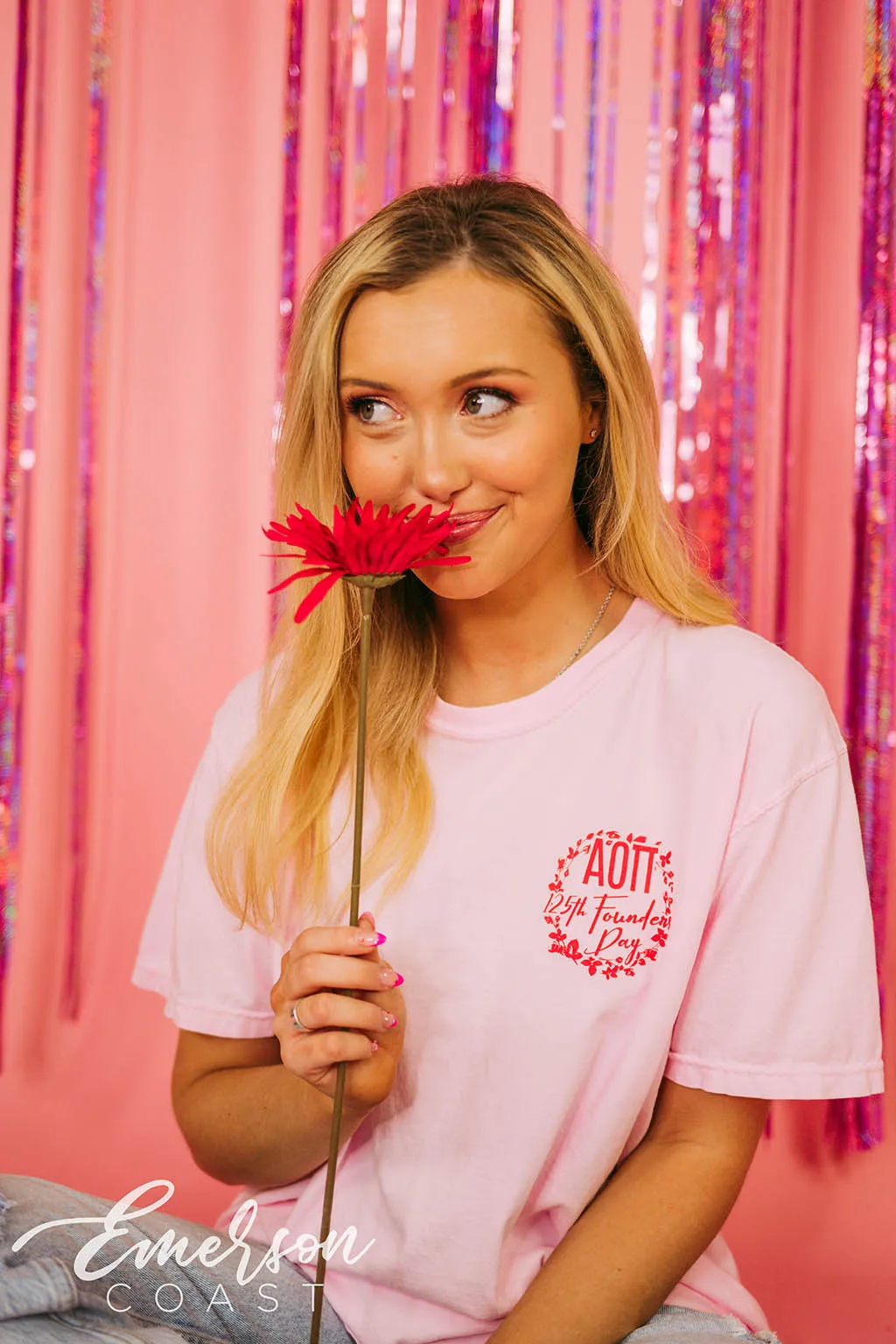 Alpha Omicron Pi Floral Founders Day Tee