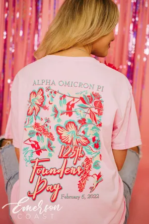 Alpha Omicron Pi Floral Founders Day Tee