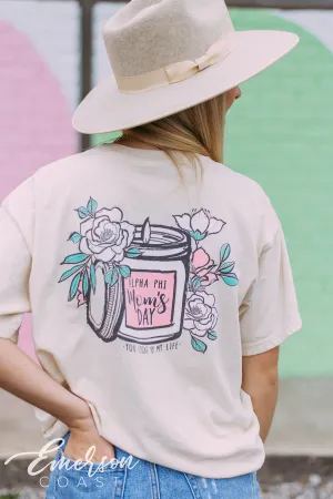 Alpha Phi Mom's Day Candle Tee