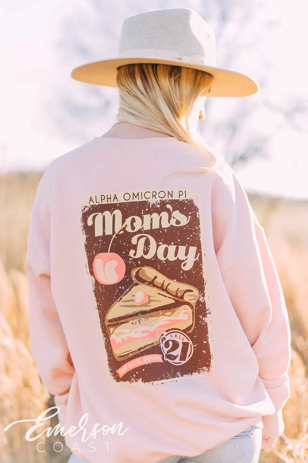 AOII Retro Cherry Pie Moms Day Sweatshirt