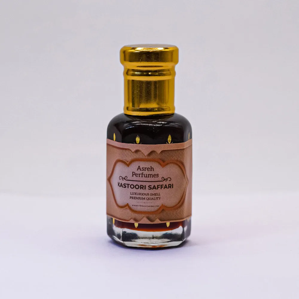 Attar Sandal, Kasturi Saffari & Kesar Chandan 12ml each, pack of 3 - Asreh Premium Quality Attar