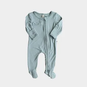 Babysprouts Footie Romper with Zipper in Robin