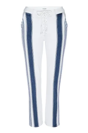 Baja Stripe Crop Mini Boot Blanc Baja