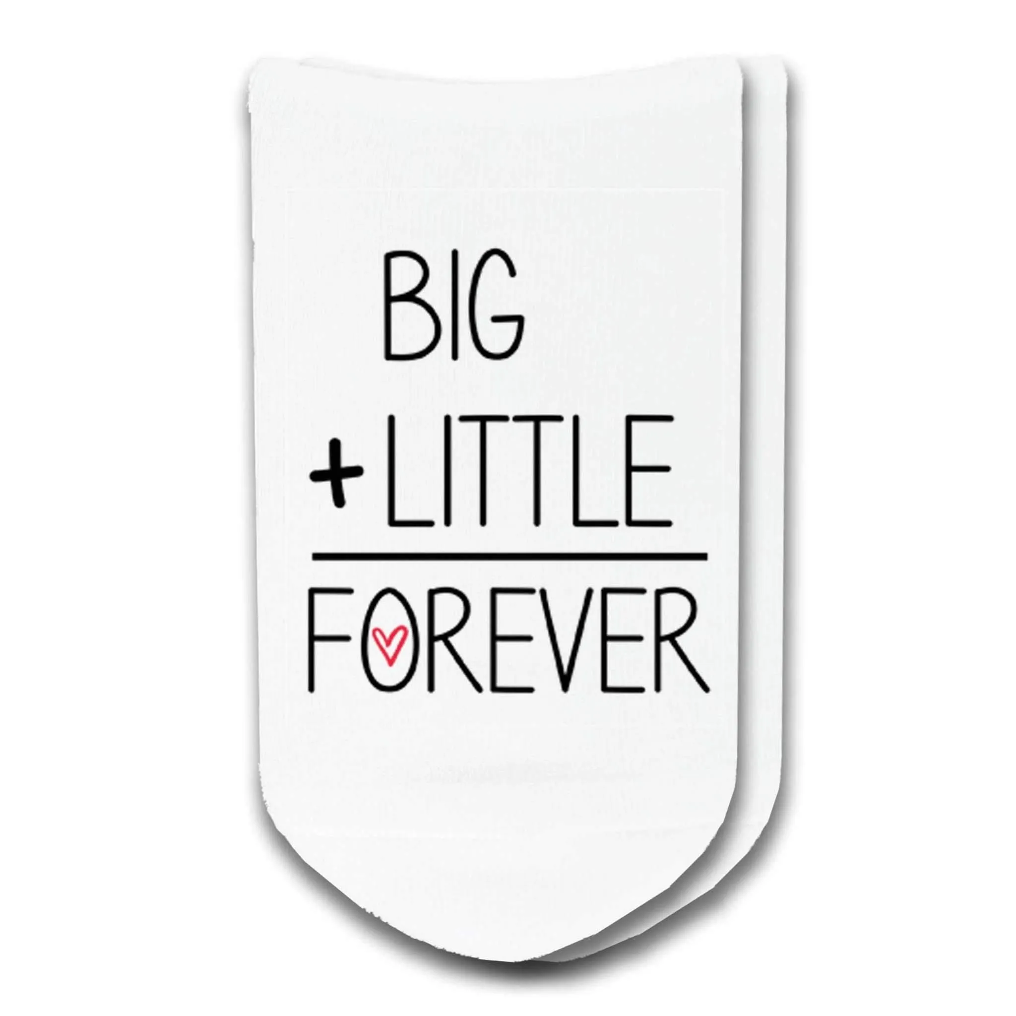 Big   Little = Forever Sorority No-Show Socks