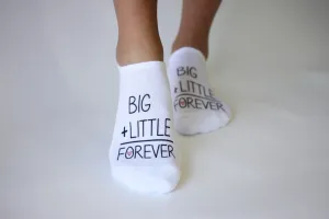 Big   Little = Forever Sorority No-Show Socks