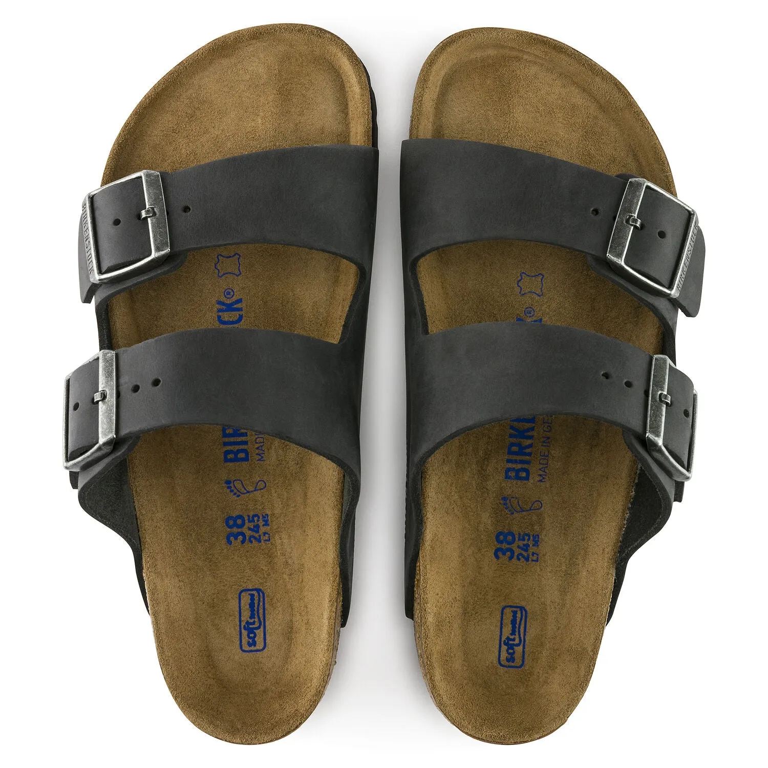 Birkenstock - Arizona Black Oiled Leather Soft 0752481