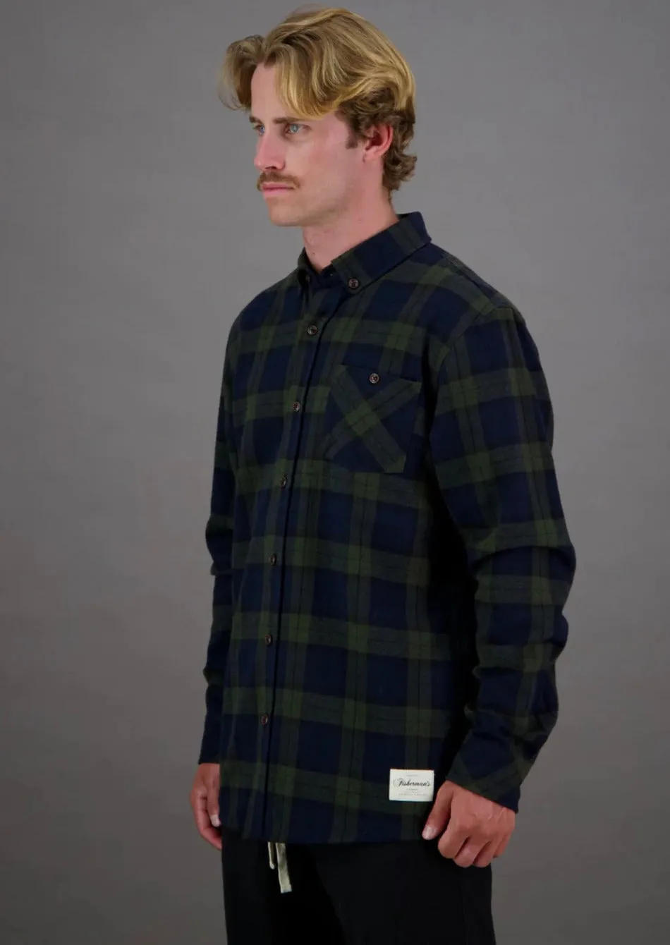 BOATYARD SHIRT INK  / ARMY CHECK