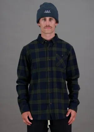 BOATYARD SHIRT INK  / ARMY CHECK