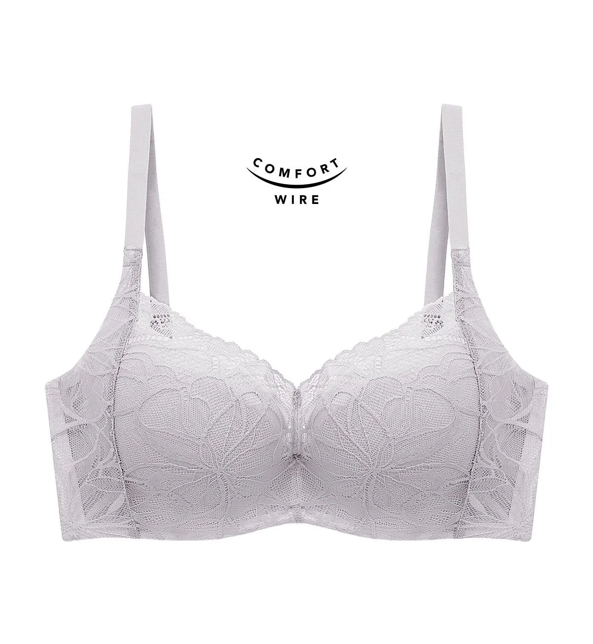 Body Make Up Illusion Lace Wired Half Cup Padded Bra