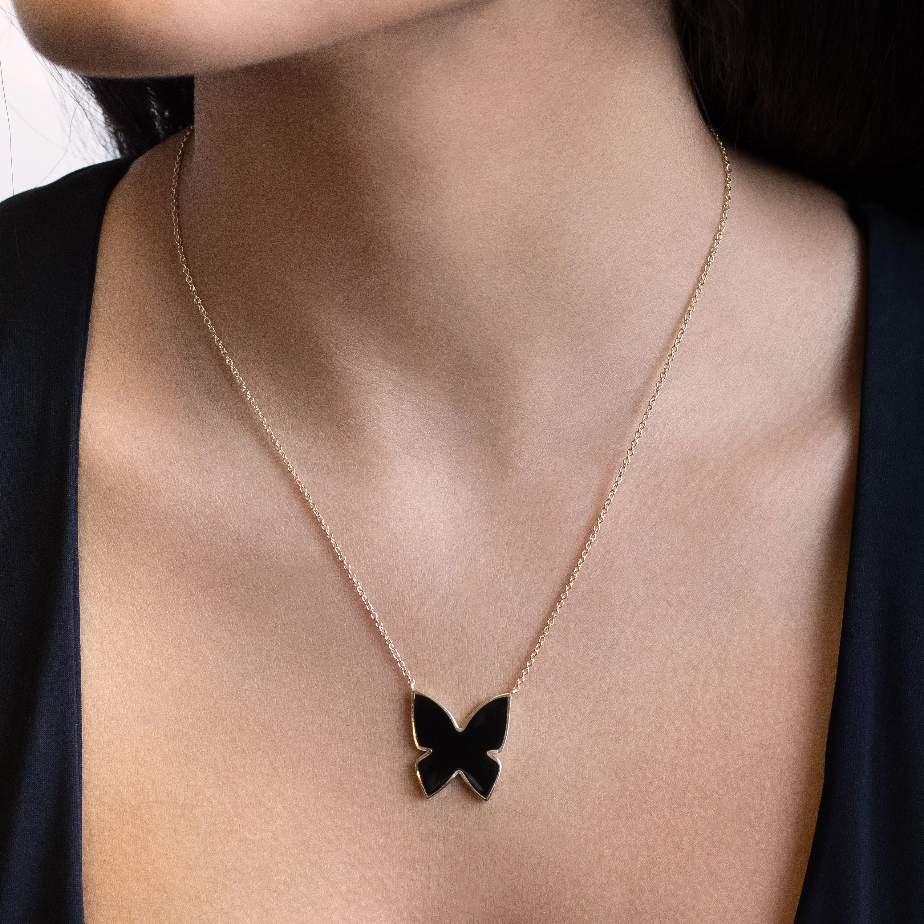 Butterfly Enamel Necklace