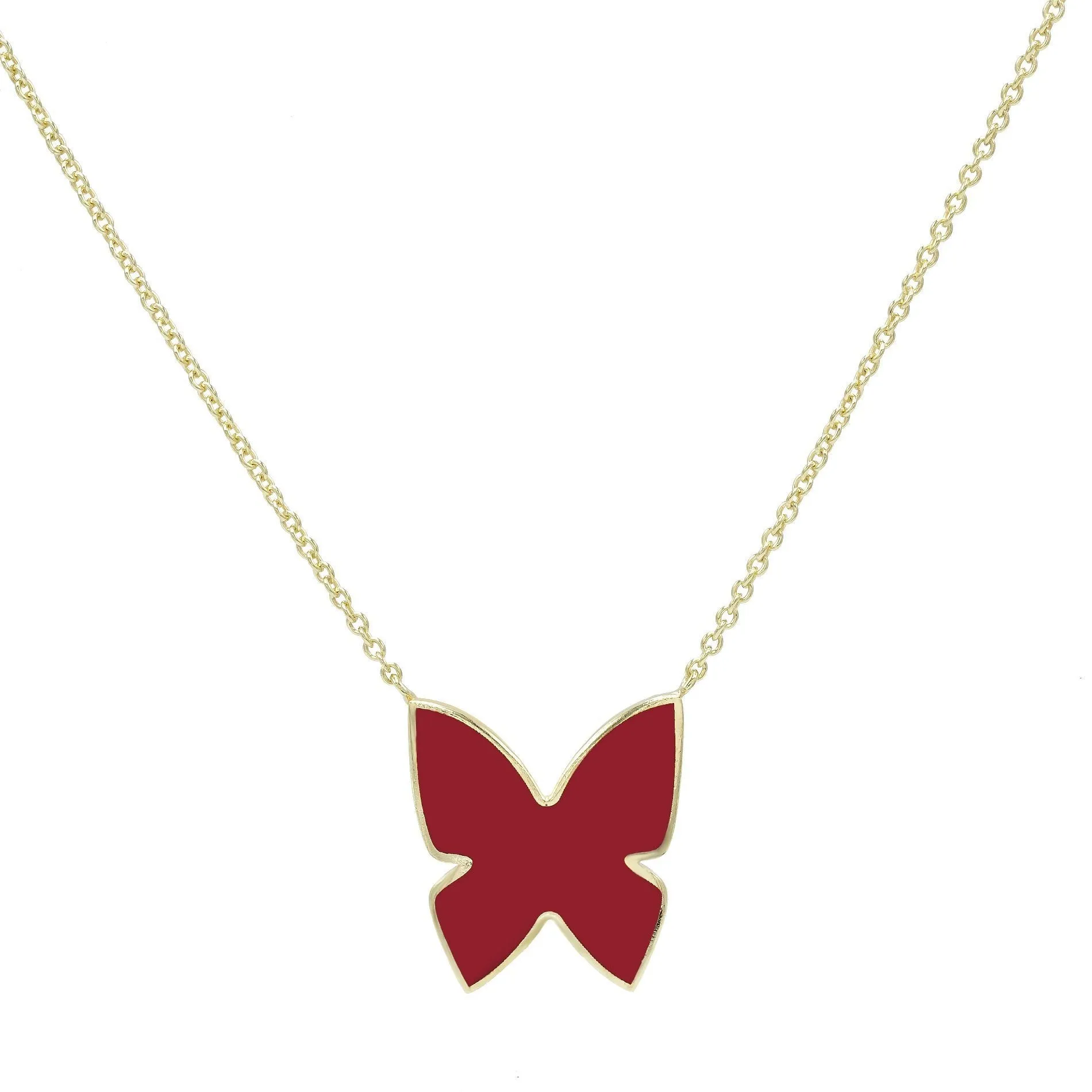 Butterfly Enamel Necklace