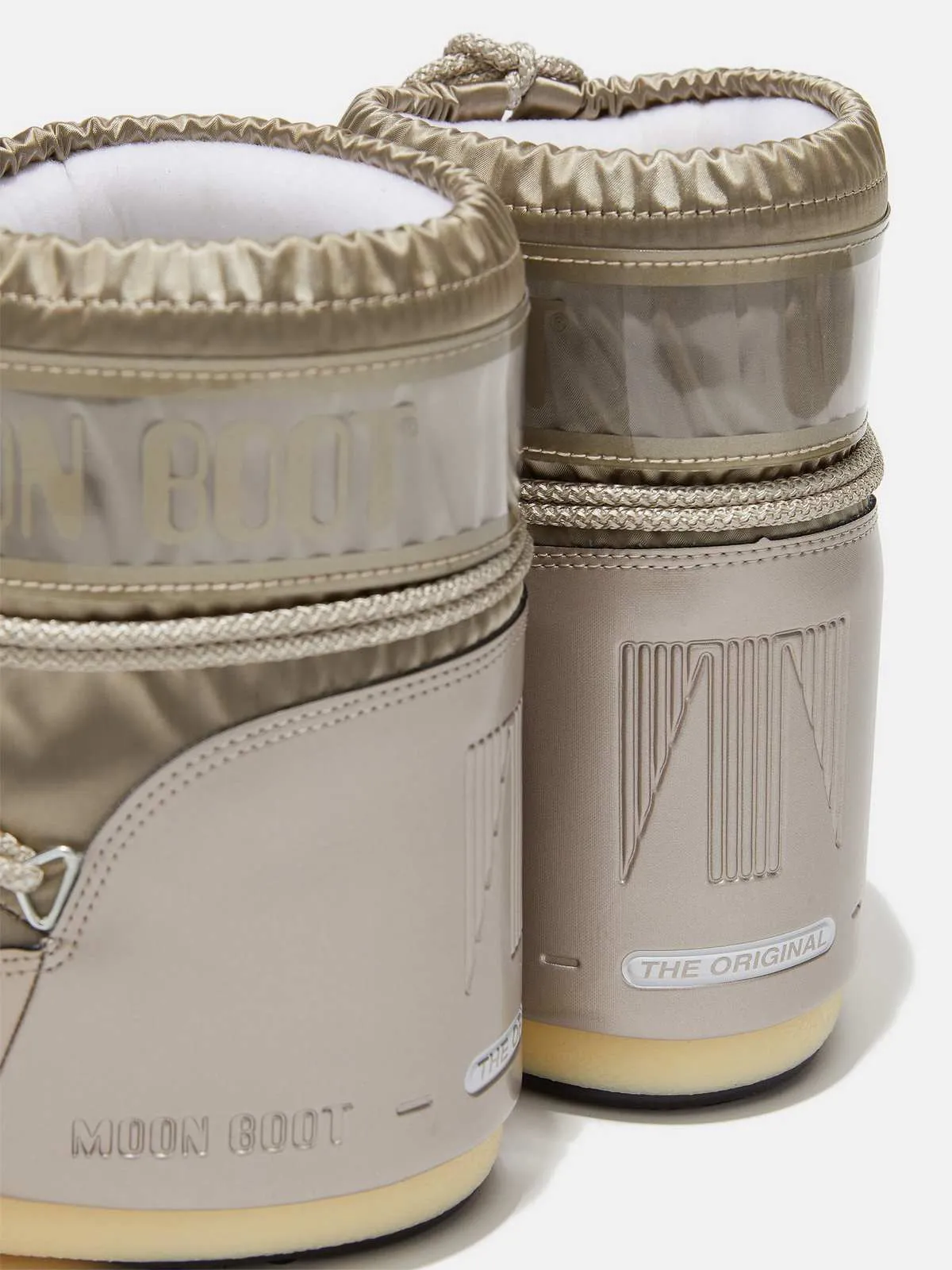 Buty damskie MOON BOOT Icon Low Glance platynowe