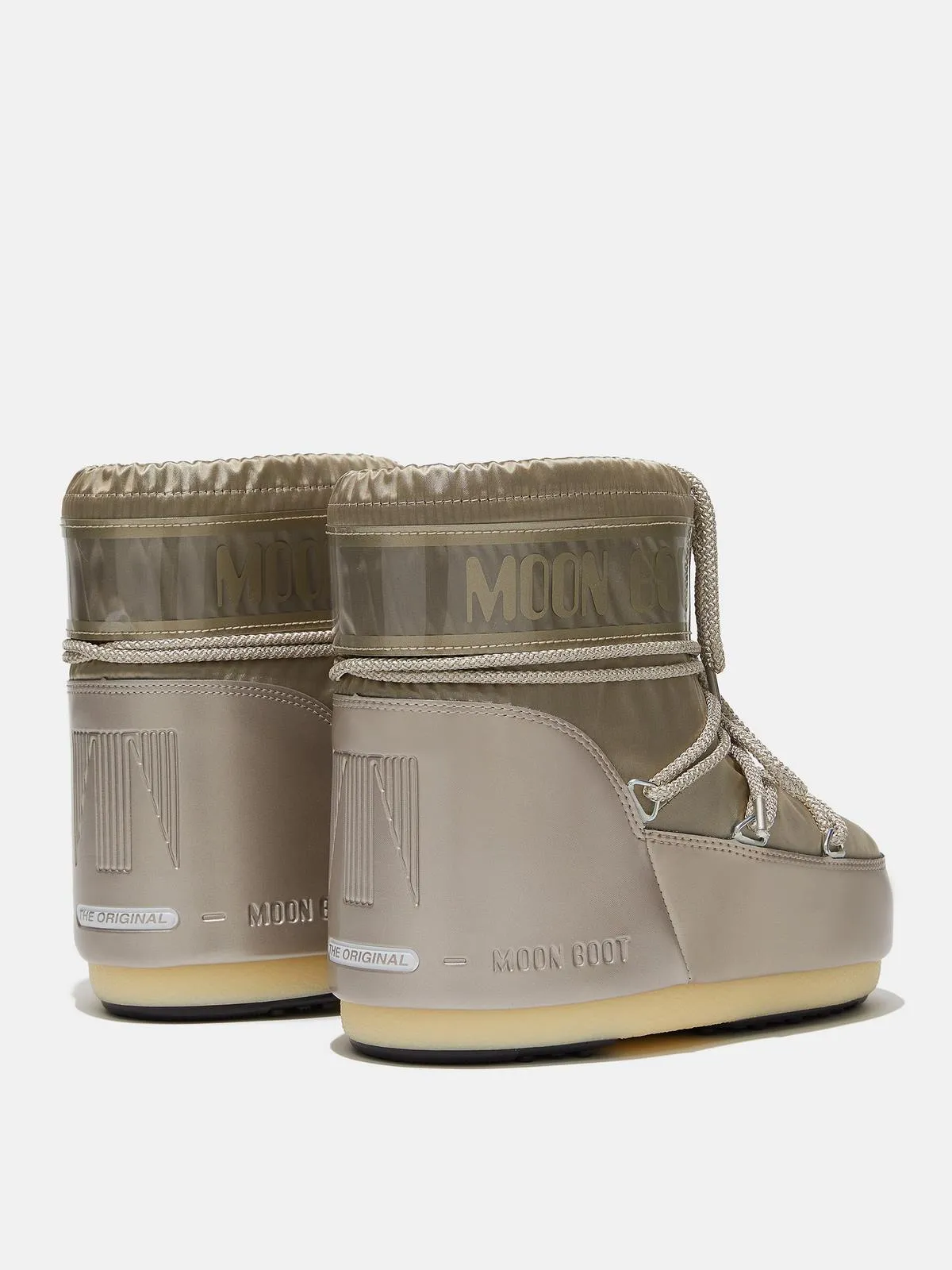 Buty damskie MOON BOOT Icon Low Glance platynowe