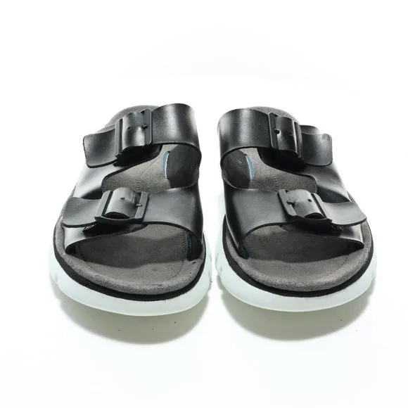 Camper Oruga Black Leather Slip-on Platform Sandal Size Women's EU40