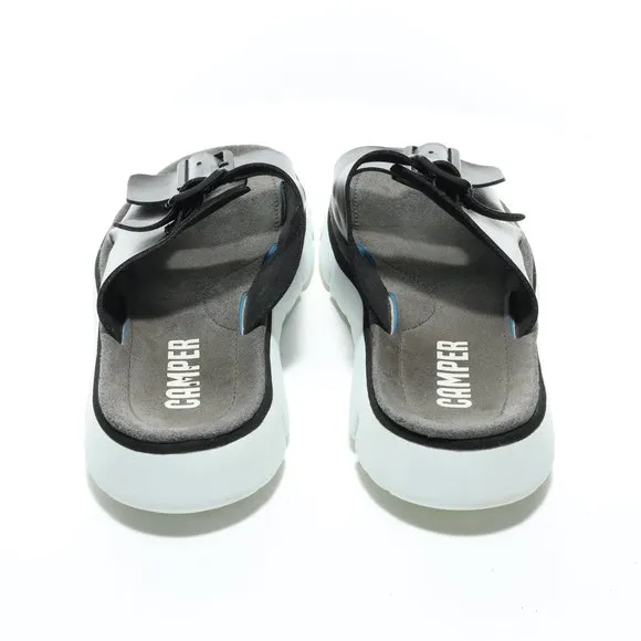 Camper Oruga Black Leather Slip-on Platform Sandal Size Women's EU40