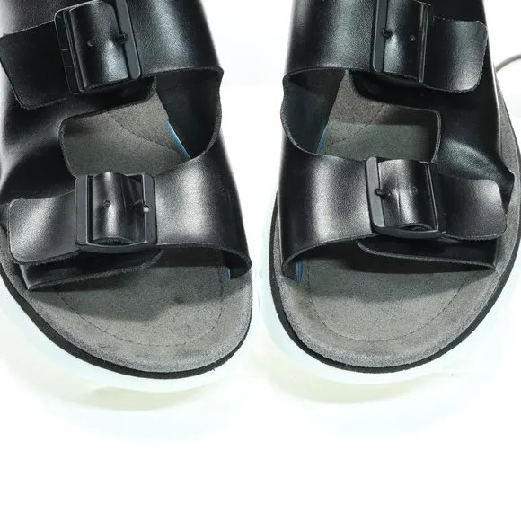 Camper Oruga Black Leather Slip-on Platform Sandal Size Women's EU40