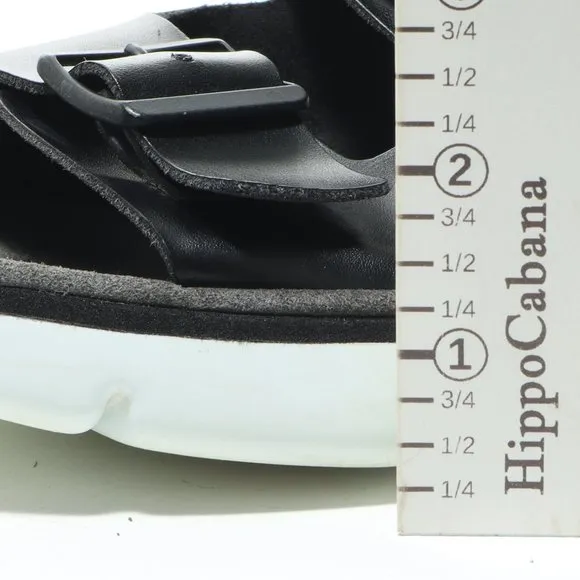 Camper Oruga Black Leather Slip-on Platform Sandal Size Women's EU40