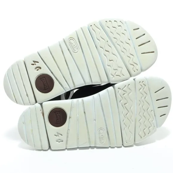 Camper Oruga Black Leather Slip-on Platform Sandal Size Women's EU40