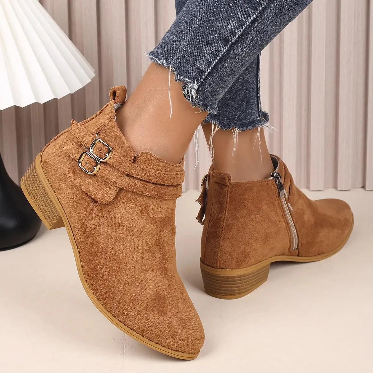 'Candela' Block Heel Ankle Boots