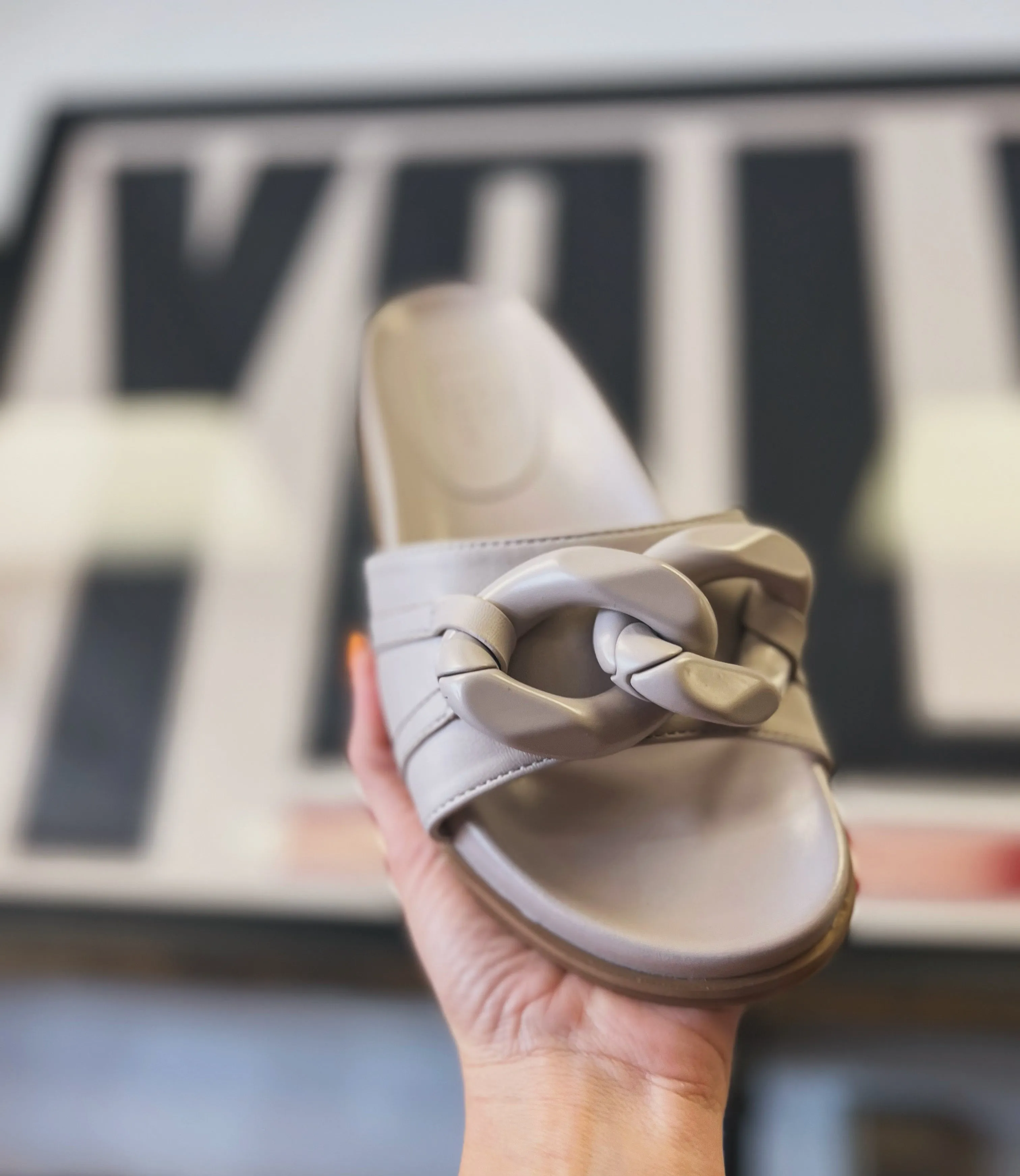 Cassie Chain Slip-On Sandals