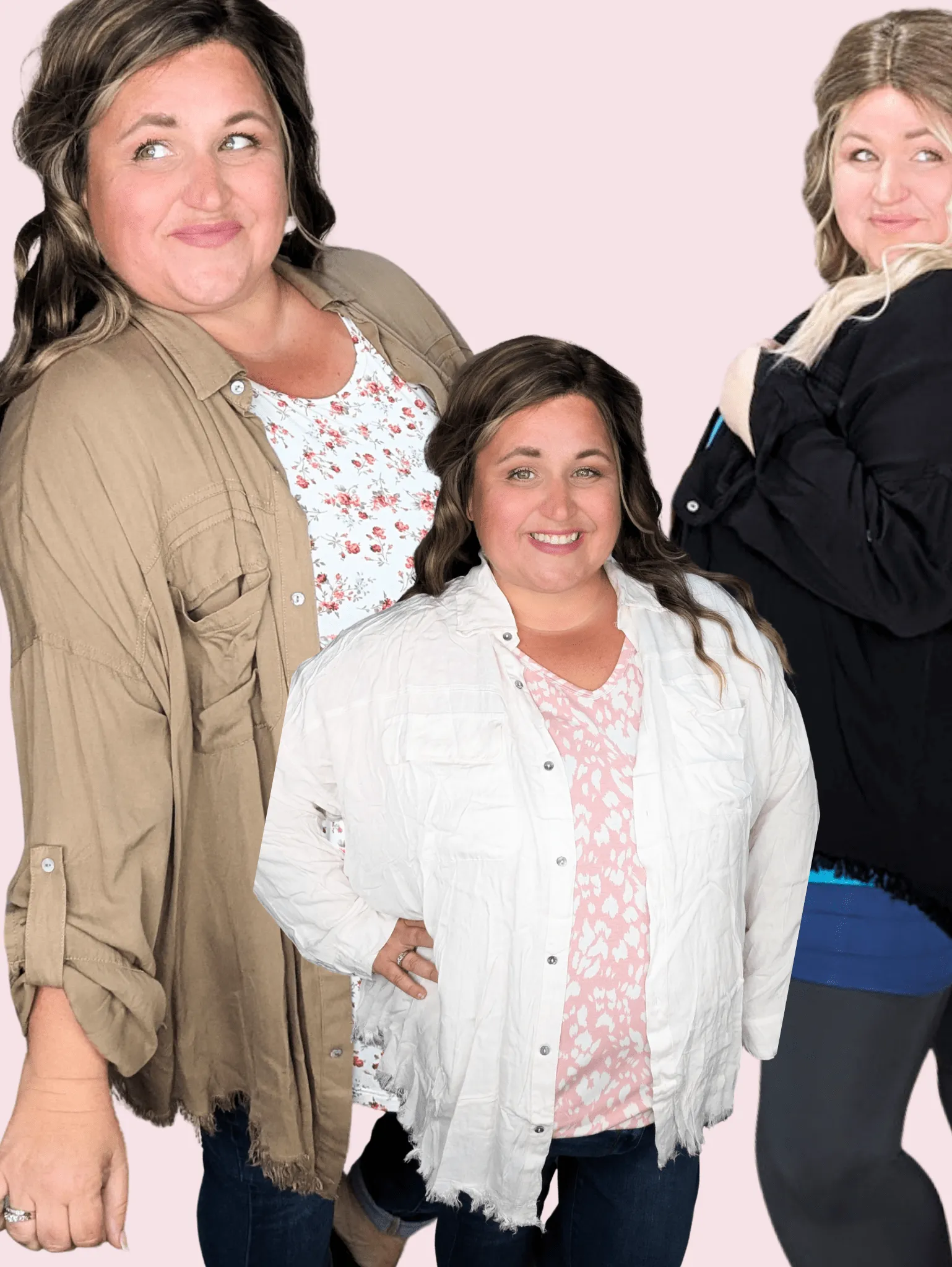 Charlene Fringe Bottom Lightest Buttondown (4 colors)