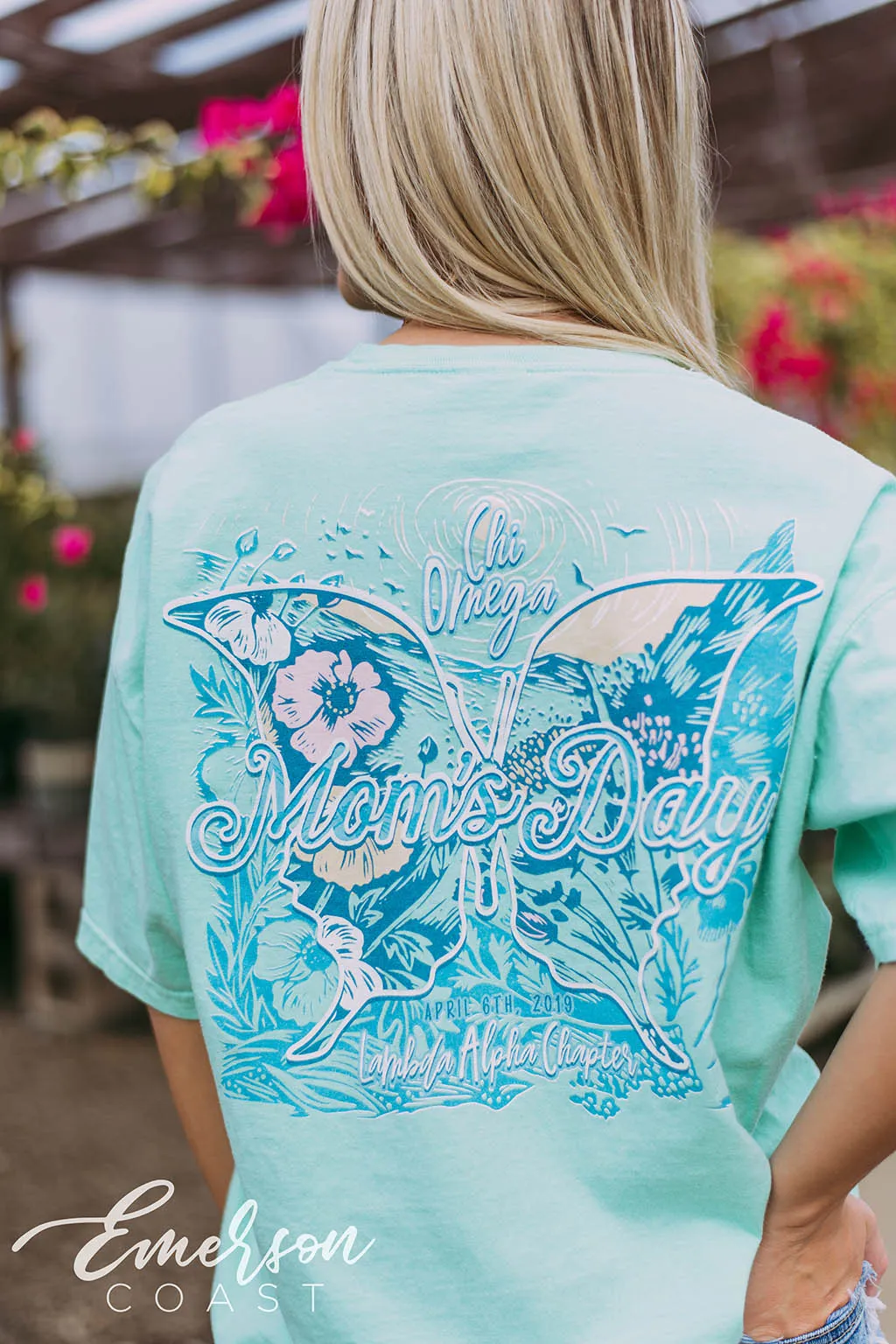 Chi Omega Mom's Day Butterfly Tee