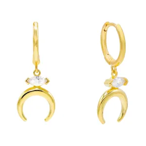 Cowhorn Huggie Earring