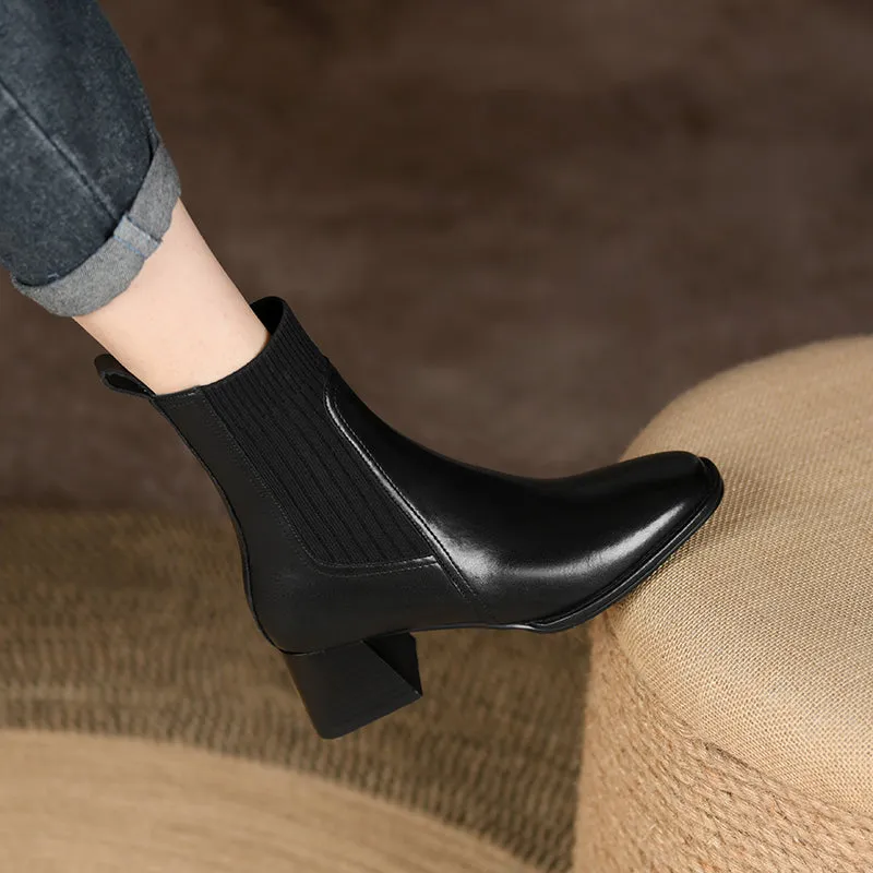 Dawn Black Slip on Ankle Boots