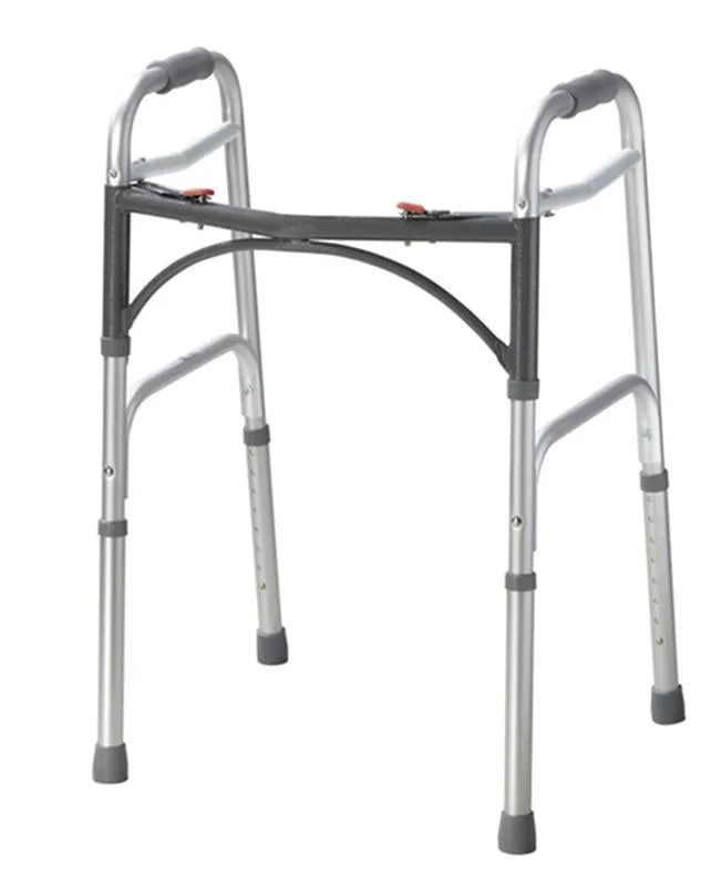 Deluxe Two Button Folding Walker - 1 Each