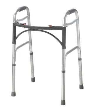 Deluxe Two Button Folding Walker - 1 Each