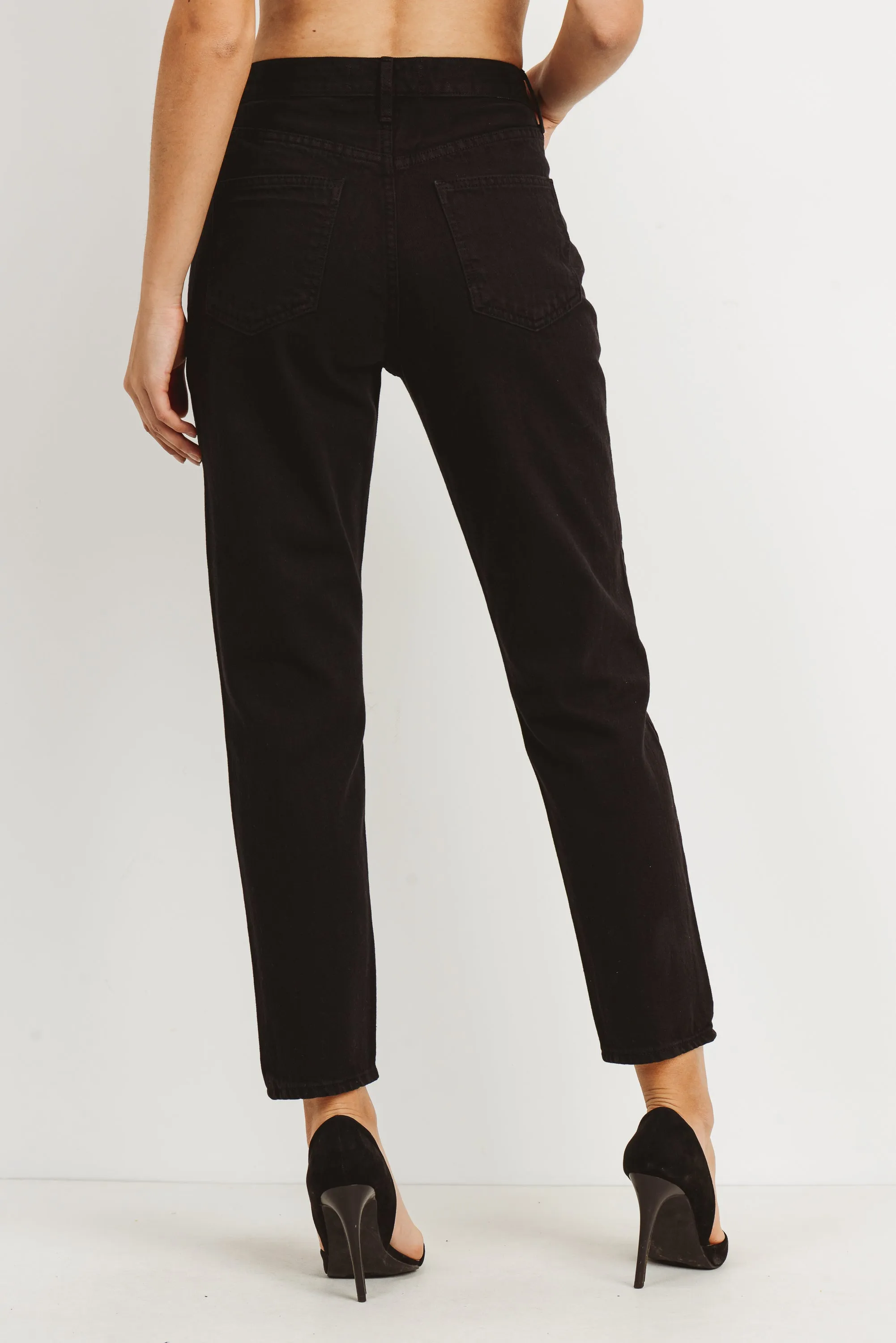 Denim Distressed Mom Jean