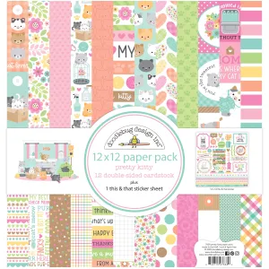 Doodlebug - Pretty Kitty - 12x12 Paper Pack / 7638
