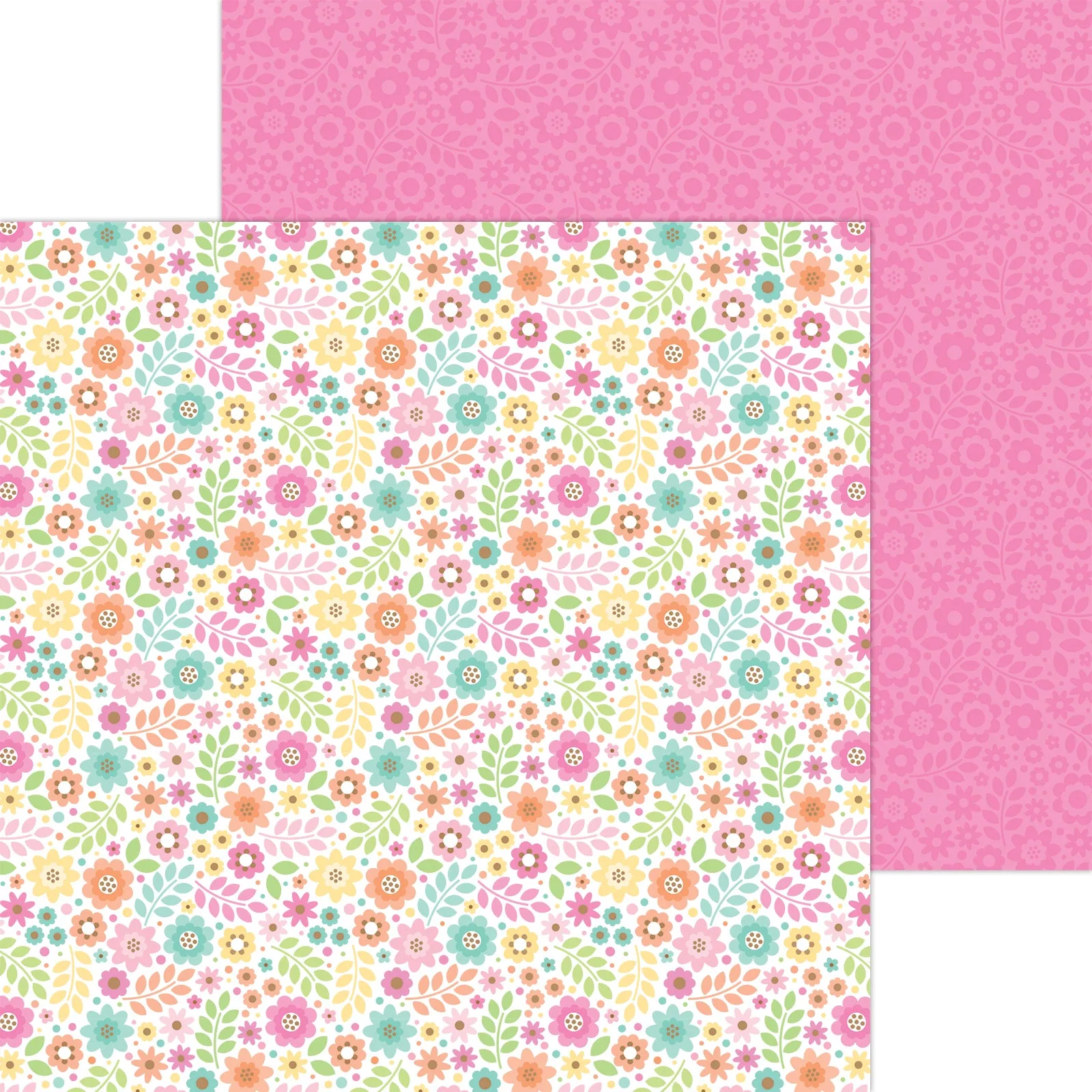 Doodlebug - Pretty Kitty - 12x12 Single Sheets - Backyard Bunch / 7629