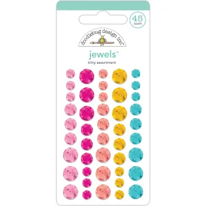 Doodlebug - Pretty Kitty - Assortment Jewels - Kitty / 7604