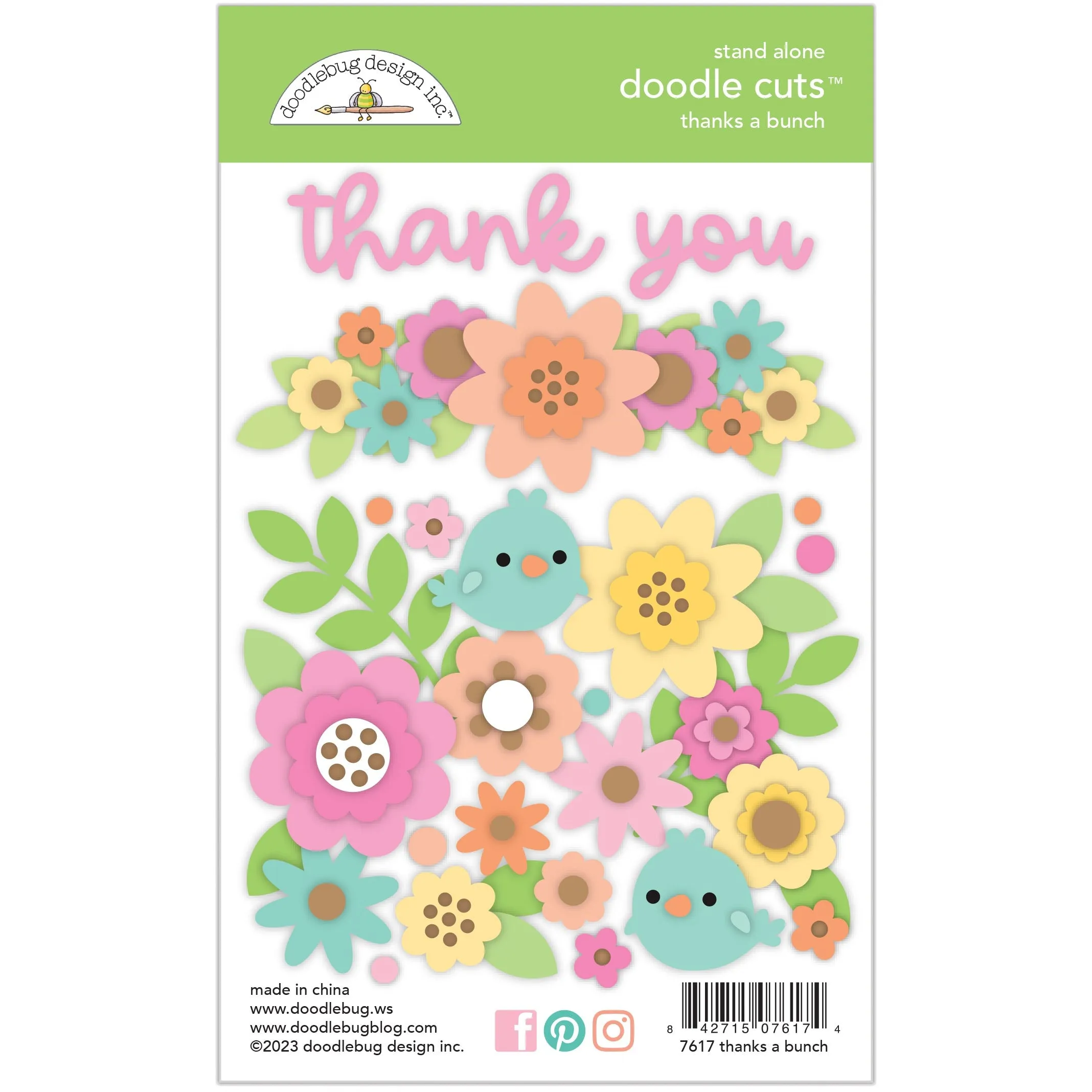 Doodlebug - Pretty Kitty - Doodle Cuts - Thanks a Bunch / 7617