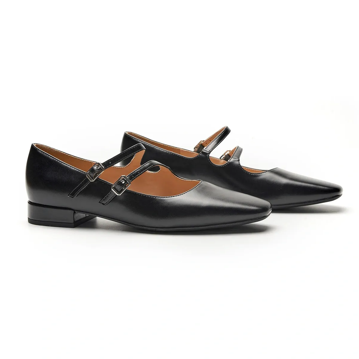 Double-Straps Block Heel Mary Jane (Alyssa A）