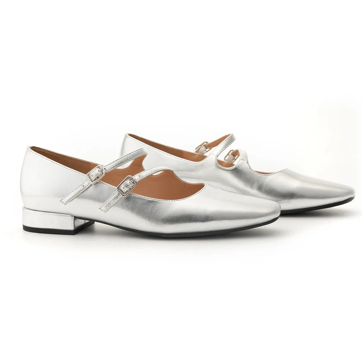 Double-Straps Block Heel Mary Jane (Alyssa A）