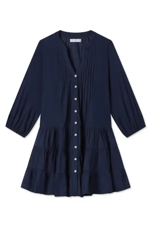 Eloise Tiered Dress in Deep Navy