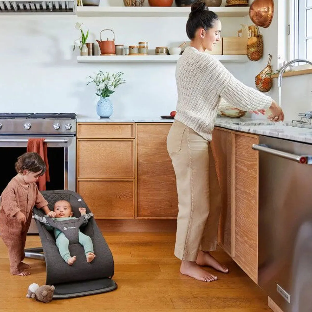 Ergobaby 3-in-1 Evolve Bouncer - Charcoal Grey
